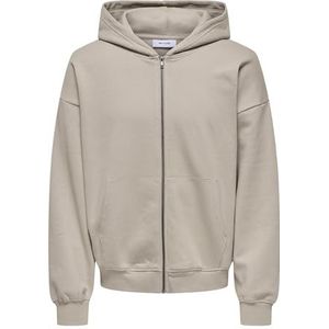Only & Sons Onsturner Life Vtg Zip Hoodie Sweatshirt Noos sweatjack voor heren, Touw