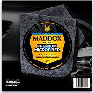 Maddox Detail - Premium microvezel | microvezeldoek voor de auto 40 x 40 cm | ideaal voor polijsten en drogen | microvezel handdoek voor autodroging super zacht en absorberend | kleur grijs
