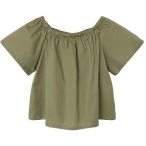 NAME IT Nkfnetop Deniza Top Blouse met korte mouwen voor meisjes (1 stuk), Groen