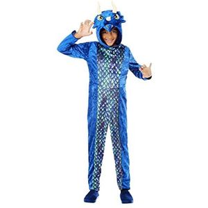 Smiffys Costume de dinosaure 71086S pour garçon, bleu, taille S 4-6 ans