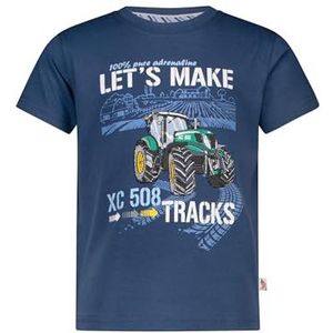 T-shirt pour garçon imprimé EMB Tractor, bleu nuit, 104-110