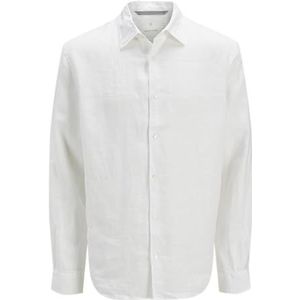 Jprcclawrence Linen L/S T-shirt Sn, Blanc éclatant., L