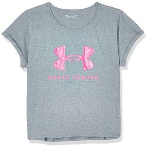 Under Armour Graphic Sportstyle Fashion SSC T-shirt voor dames met korte mouwen, grijs.