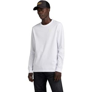G-STAR RAW Hoogwaardig basic T-shirt voor heren, Wit (White D23455-c336-110)