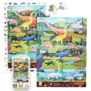 Banana Panda - Observatie puzzel dinosaurus – grote vloerpuzzel met 60 delen, bevat grote pedagogische posters met grappige feiten, een vroege leeractiviteit voor kinderen vanaf 4 jaar