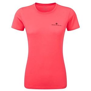 Ronhill Core S/S Dames T-Shirt, felroze/zwart