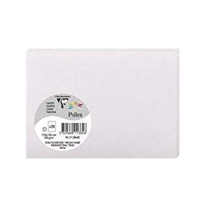 Clairefontaine 11384C – pakket met 25 afzonderlijke kaarten – formaat C6 (11 x 15,5 cm) – 210 g/m² – kleur roze glinsterend – uitnodigingen evenementen & Match – serie Pollen – premium papier glad