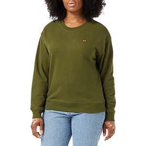 Levi's Standard Crew Dark Olive Sweatshirt met capuchon, niet Graphics dames, Standard Crew Dark Olive, XS, Standaard Crew Dark Olive