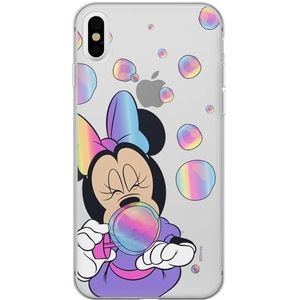 Originele licentie beschermhoes van Disney Minnie i Mickey voor iPhone X/XS (perfect aangepast aan de vorm van de smartphone gedeeltelijk transparante siliconen case