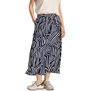 Cecil B361528 midirok met print voor dames, Universeel blauw