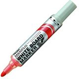 Pentel Maxiflo whiteboard-marker, droog afwisbaar, grote ronde punt, vloeibare inkt, rood, 12 stuks