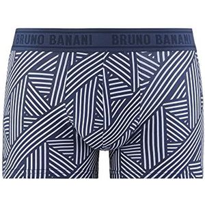 bruno banani Worthwood boxershorts voor heren, denim / witte print, S, denim/wit bedrukt