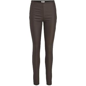 Object Objbelle MW Coated Leggings Noos, Java, 40 Femme