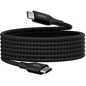 Belkin USB-C naar USB-C BoostCharge kabel (2 m, snel opladen met 240 W Power Delivery-technologie, USB-IF gecertificeerd, voor MacBook Pro, Chromebook, Samsung Galaxy, iPad enz., zwart)