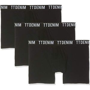 TOM TAILOR Denim 1004002 boxershorts voor heren, verpakking van 3 stuks, 29999 zwart