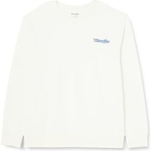 Wrangler Graphic Crew Sweatshirt voor heren, Worn White.
