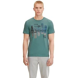 TOM TAILOR t-shirt heren, 10877, blauw gemêleerd