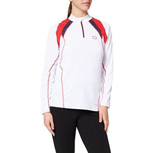 Damart Sport T-shirt met opstaande kraag / ritssluiting, Eb4 Esf Thermolactyl, dames, wit (wit Event 54890-01016), S, wit (White Event 54890-01016)