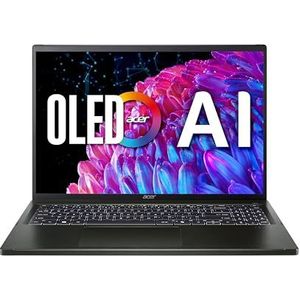 Swift Edge OLED (SFE16-44-R0XV) Ultrathin/laptop, 16"" 3,2K OLED 120Hz display, AMD Ryzen 5 8640U, 16GB RAM, 512GB SSD, AMD Radeon grafische kaart, Windows 11, QWERTZ toetsenbord, zwart