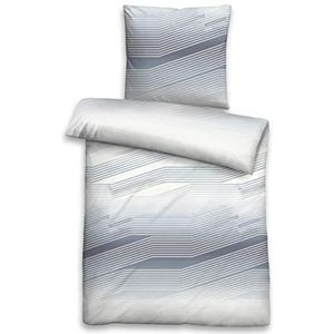 biberna 0003622 comfort beddengoed fijn flanel, 1 x 200 cm en 2 x 80 x 80 cm, blauw