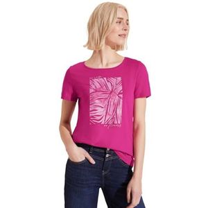 Street One A321525 T-shirt met filmprint voor dames, Roze magnolia