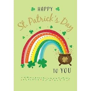 Regal Publishing Happy St Patrick's Day Rainbow Kaart - 17,8 x 12,7 cm