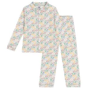 Petit Bateau Pyjama Manches Longues Fille, Marshmallow/Multico, 2 ans