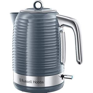 Russell Hobbs elektrische waterkoker [design & prestaties] geïnspireerd grijs (1,7 l, vermogen 2400 W, snel koken, zichtbaar waterstand, antikalkfilter) waterkoker 24363-70 [behalve Amazon]