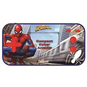 Lexibook Marvel Spider-Man Peter Parker compacte draagbare Cyber Arcade-gameconsole, 150 gaming, LCD, op batterijen, blauw, JL2367SP