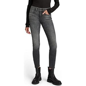 G-STAR RAW 3301 Mid Waist Skinny Jeans Dames, grijs (Vintage Basalt A634-B168)