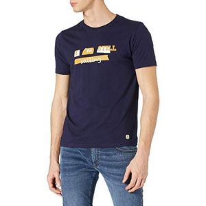 Armor Lux T-shirt met zeefdruk voor heren, Schip/still zeilen