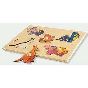 Dida - Houten puzzel voor kinderen | Educatieve spelletjes Made in Italy | Educatieve spelletjes voor landdieren