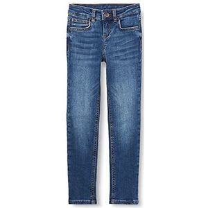 Little Pieces Lpruna Slim MW Jeans Noos BC, Bleu Denim Moyen/détails : Lavage Code Mb184-ba, 9 Ans Femme