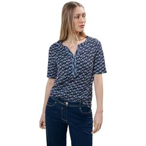 Cecil B321155 T-shirt met motief voor dames, Universeel blauw