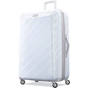 American Tourister Moonlight Hardside Bagage met Spinner Wielen, Iridescent wit, One Size, Grote ruiten
