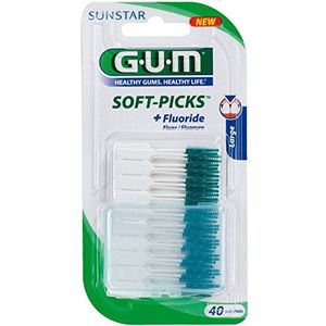 Gum Soft Picks Tandenborstels, 2 x 40 Stuk