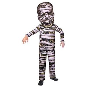 amscan 9907135 - mummiekostuum, overall met capuchon met geïntegreerd masker, griezelig kostuum, horrorfilm, themafeest, carnaval, Halloween