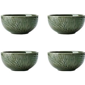Mikasa Jardin Set van 4 dipschalen, 4 dipkommen voor recepties en feesten, serveerschalen van groen aardewerk, 10 cm, geschenkverpakking