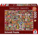 Schmidt Spiele 59698 Shelley Davies, vintage kunstenaarsmaterialen, puzzel 1000 stukjes