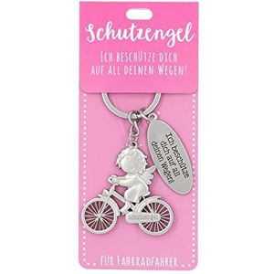 Depesche 11343-010 Sleutelhanger beschermengel voor dames en heren, metaal, geluksbrenger voor fietsers, ideaal als klein cadeau voor dierbaren onderweg