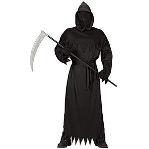 Widmann - Magere Hein kostuum, zwarte jurk, Grim Reaper, Day of the Dead, Halloween, carnaval, carnaval