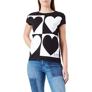 Love Moschino Boxy Fit Dames T-Shirt Short Sleeve Black, 40, zwart.