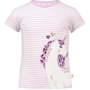 SALT AND PEPPER BY KIDS PARK Mädchen meisjes-T-shirt met hoorn en pailletten, lavendel, 104/110 cm, lavendel, 104-110, Lavendel