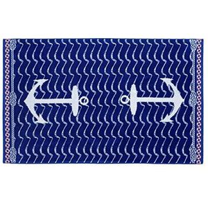 Gözze Strandhanddoek, 100% katoen, 100 x 160 cm, anker, blauw, 10001-28