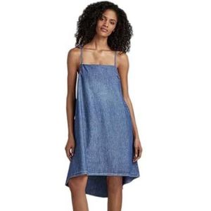 G-STAR RAW Korte jurken voor dames para Simple Kleid, Ionic Blue Washed Blue D22867-d307-d892, XXS, Ionisch blauw vervaagd blauw D22867-d307-d892
