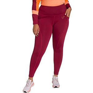 Ulla Popken Leggings de sport, Pantalon simple pour femme, Bordeaux, 48-50