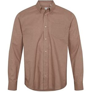BY GARMENT MAKERS Sustainable; obviously! Uniseks T-shirt Vencel Linen Button Down, Hazelnoot