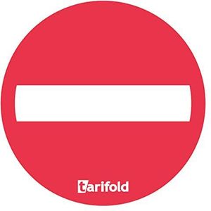Tarifold Fr 7999825 waarschuwingssticker ""Sinn verboden"" Ø 50 mm, rood/wit | gladde oppervlakken – high-performance lijm (10 stuks)