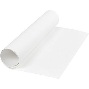 Kunstleer papier, 50 cm breed, 0,55 mm dik, 1 m, wit