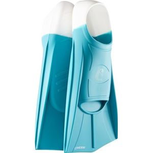 CRESSI Palmes courtes unisexes Vera en 100 % silicone - Aigue-marine/blanc - Taille S (EU 36/38)